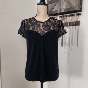Black Short Sleeve Blouse